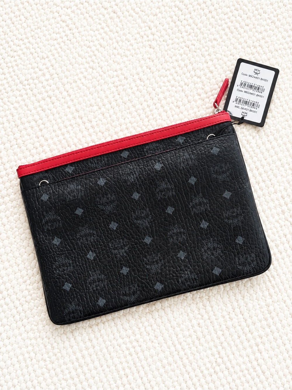 MCM Visetos Pouch Black NWT